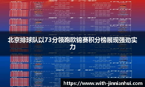 北京排球队以73分领跑欧锦赛积分榜展现强劲实力